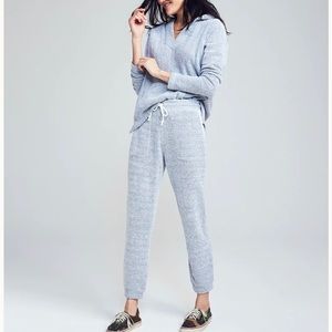 Pale pink faherty beach terry jogger